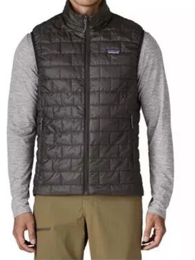 NWT!  Patagonia Black Quilted Nano Puff Vest with Citi Logo, size XXL